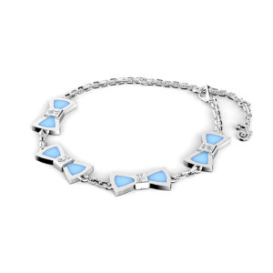 4 Bows Bracelet - Blue & Silver